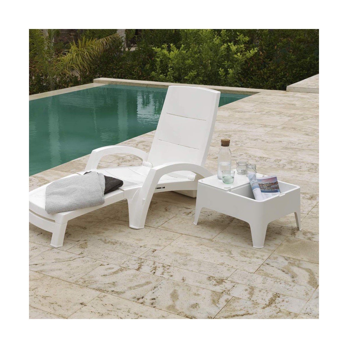 Вспомогательный стол SP Berner Alaska Белый Пластик 58 x 48 x 30 cm-5