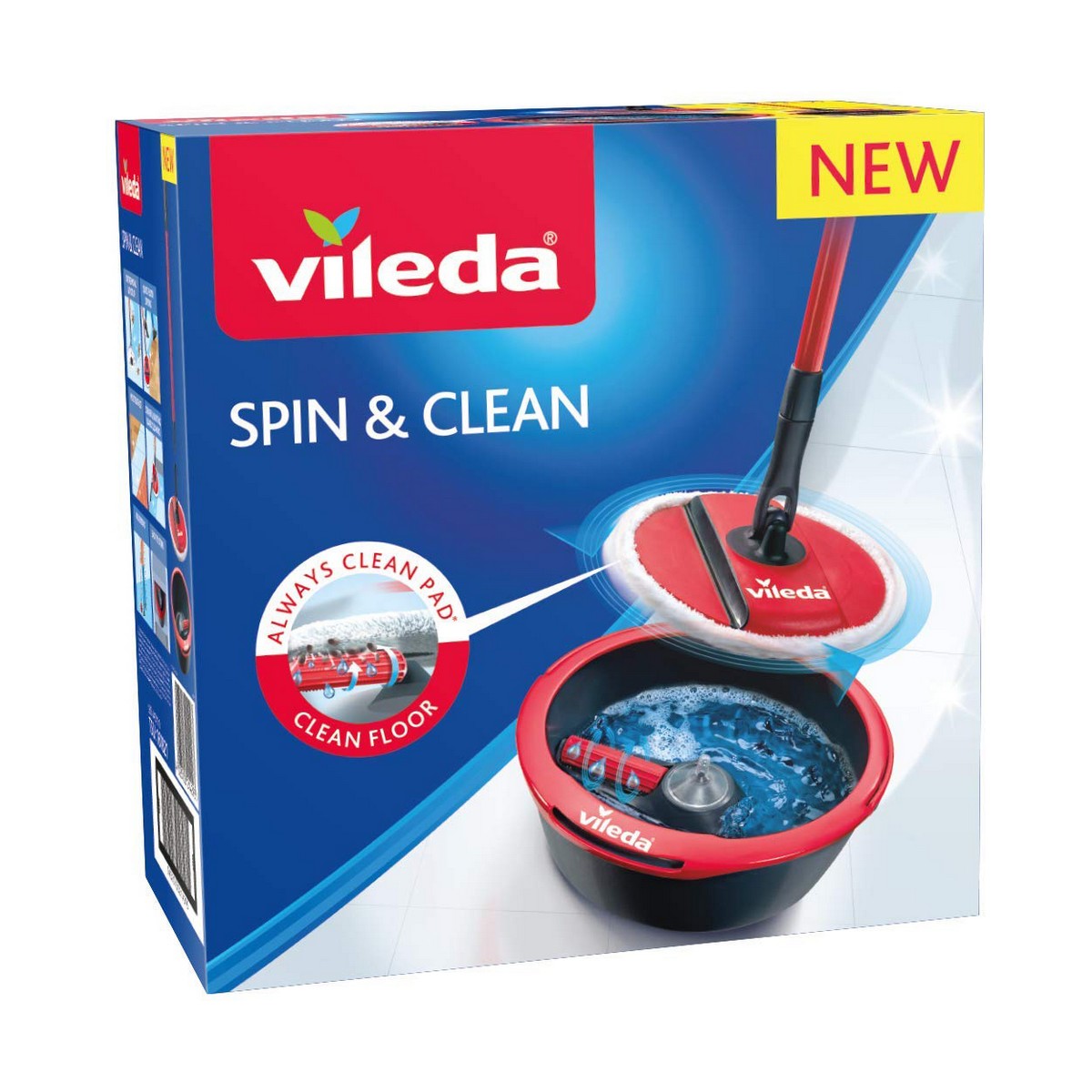 Mop with Bucket Vileda Spin & Clean Вращающийся полипропилен-2