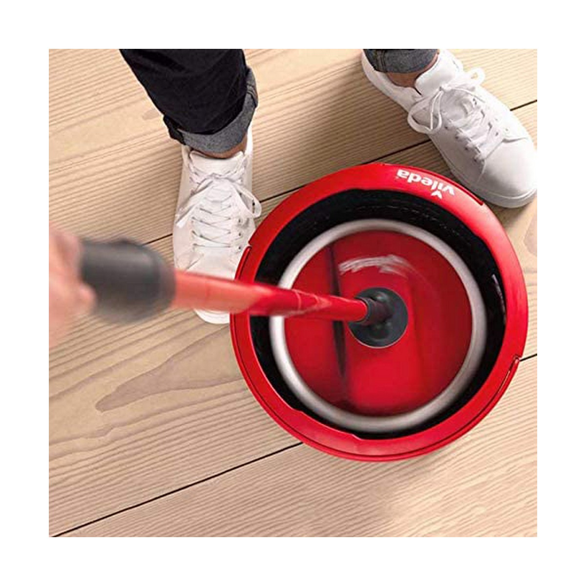 Mop with Bucket Vileda Spin & Clean Вращающийся полипропилен-6