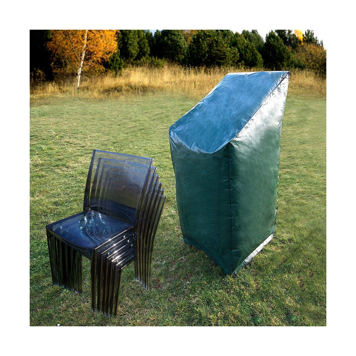 Чохол для крісла Altadex Для стільців Зелений поліетилен 68 x 68 x 110 cm-2