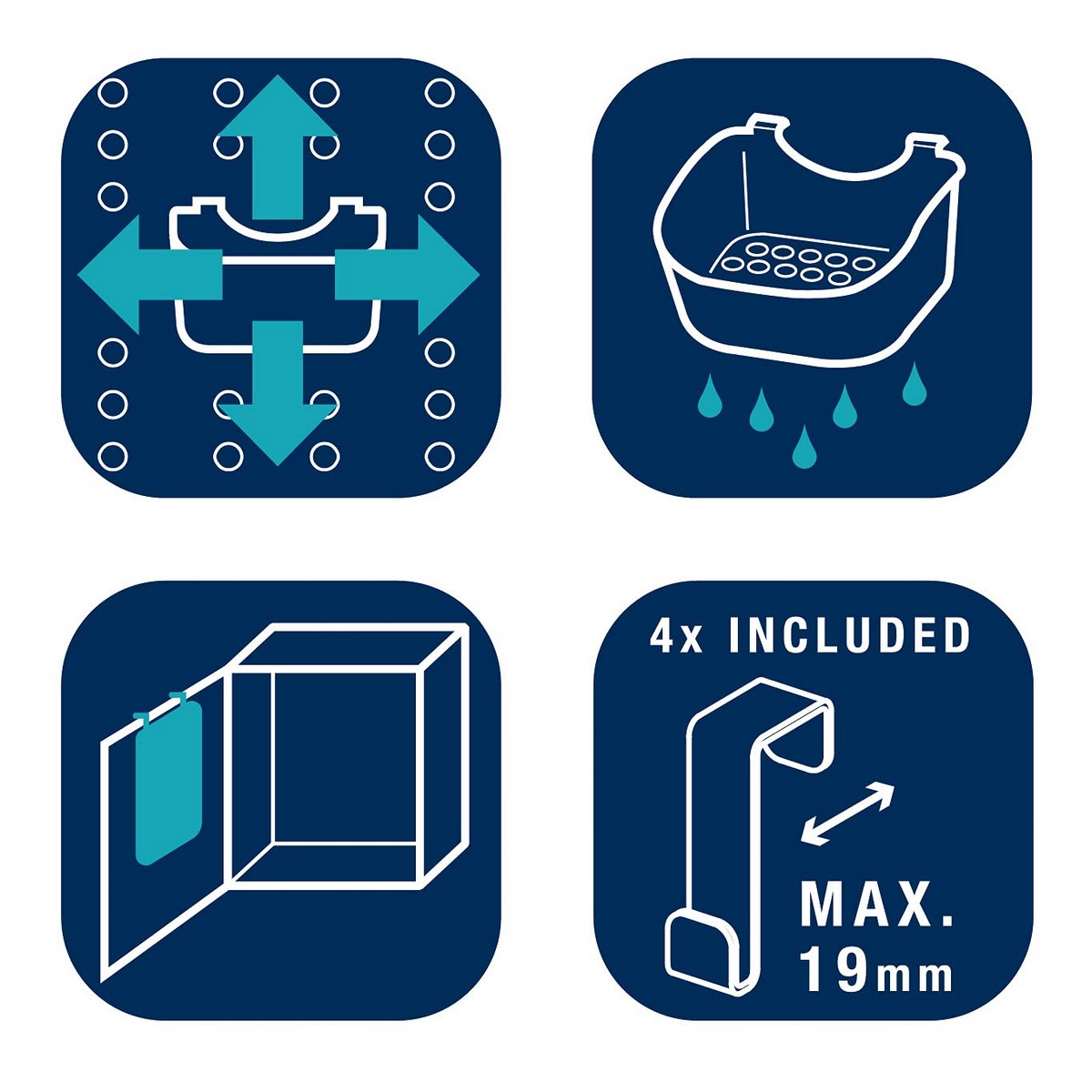 Вешалка для душа Натуральный (36.5 x 28 x 10 cm)-2