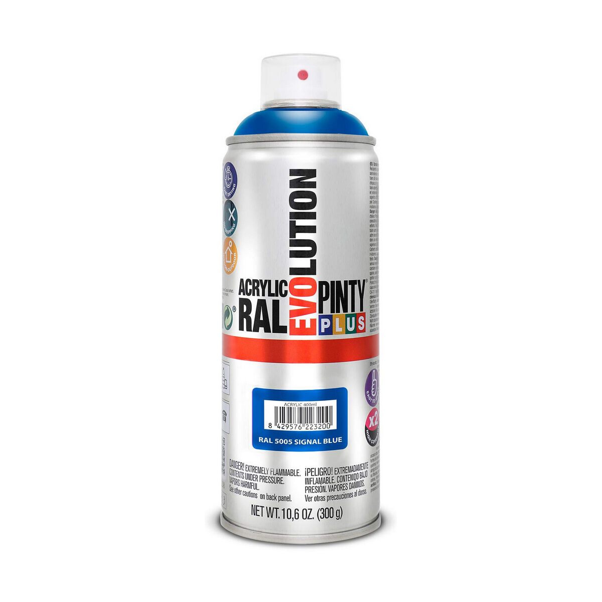 Tinta de aerossol Pintyplus Evolution RAL 5005 400 ml Sinal Azul