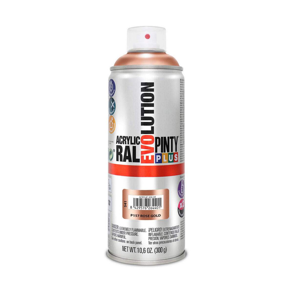 Tinta de aerossol Pintyplus Evolution P157 400 ml Ouro vermelho