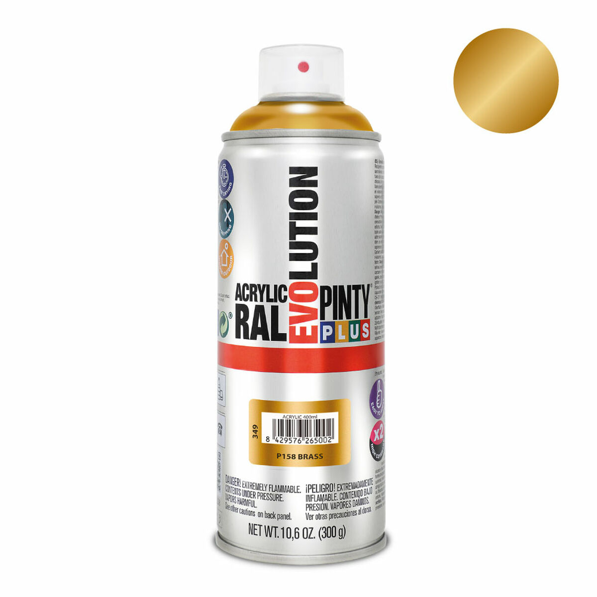 Spray paint Pintyplus Evolution P158 400 ml Brass-2