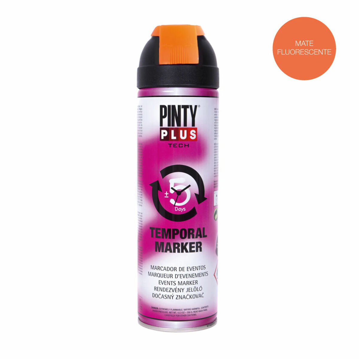 Spray paint Pintyplus Tech T143 temporary Orange 500 ml-2