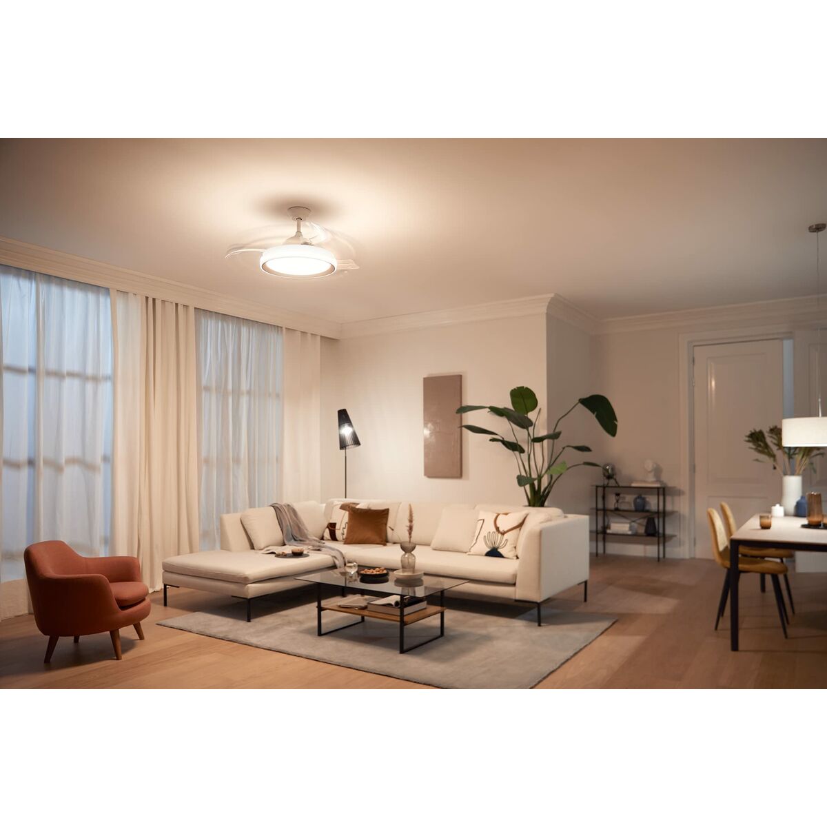 Потолочный вентилятор со светом Philips Atlas Позолоченный 35 W 28 W 4500 Lm (2700 K)-4