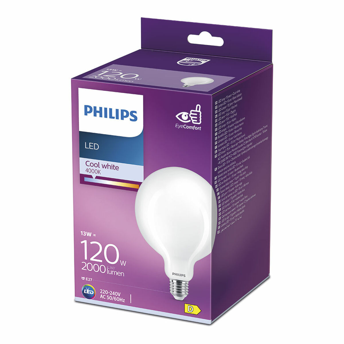 Philips D 120 W 13 W E27 2000 Lm 12. 4 х 17. 7 см (4000 K) лампаи LED-3