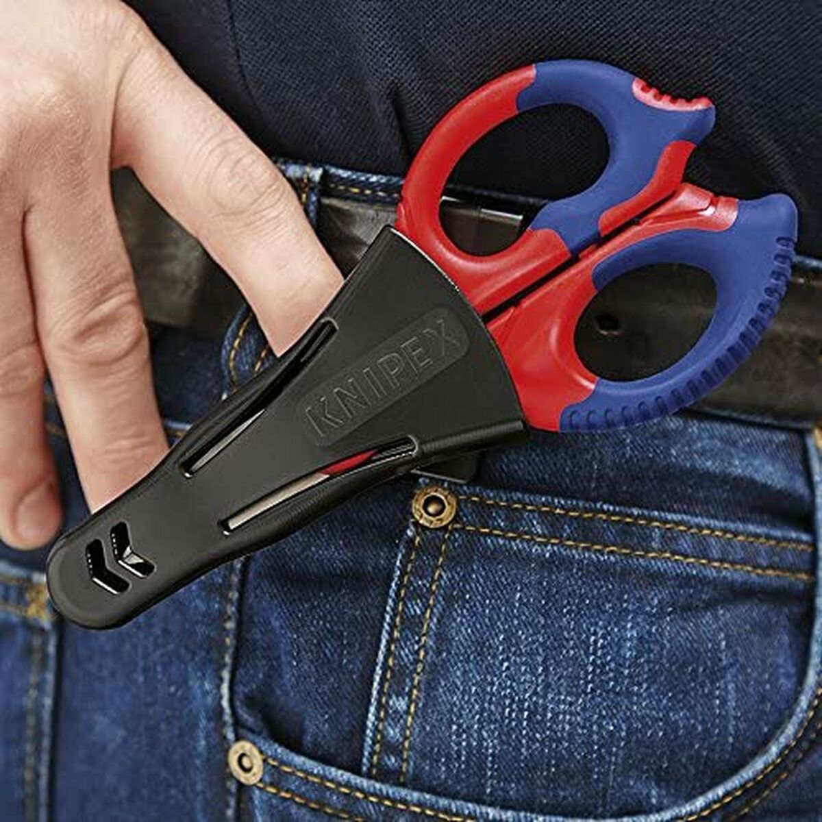 Elektrik gaýçy Knipex 9505155sb 130 x 32 x 155 mm Aýna süýümli Paslanmaýan polat-4