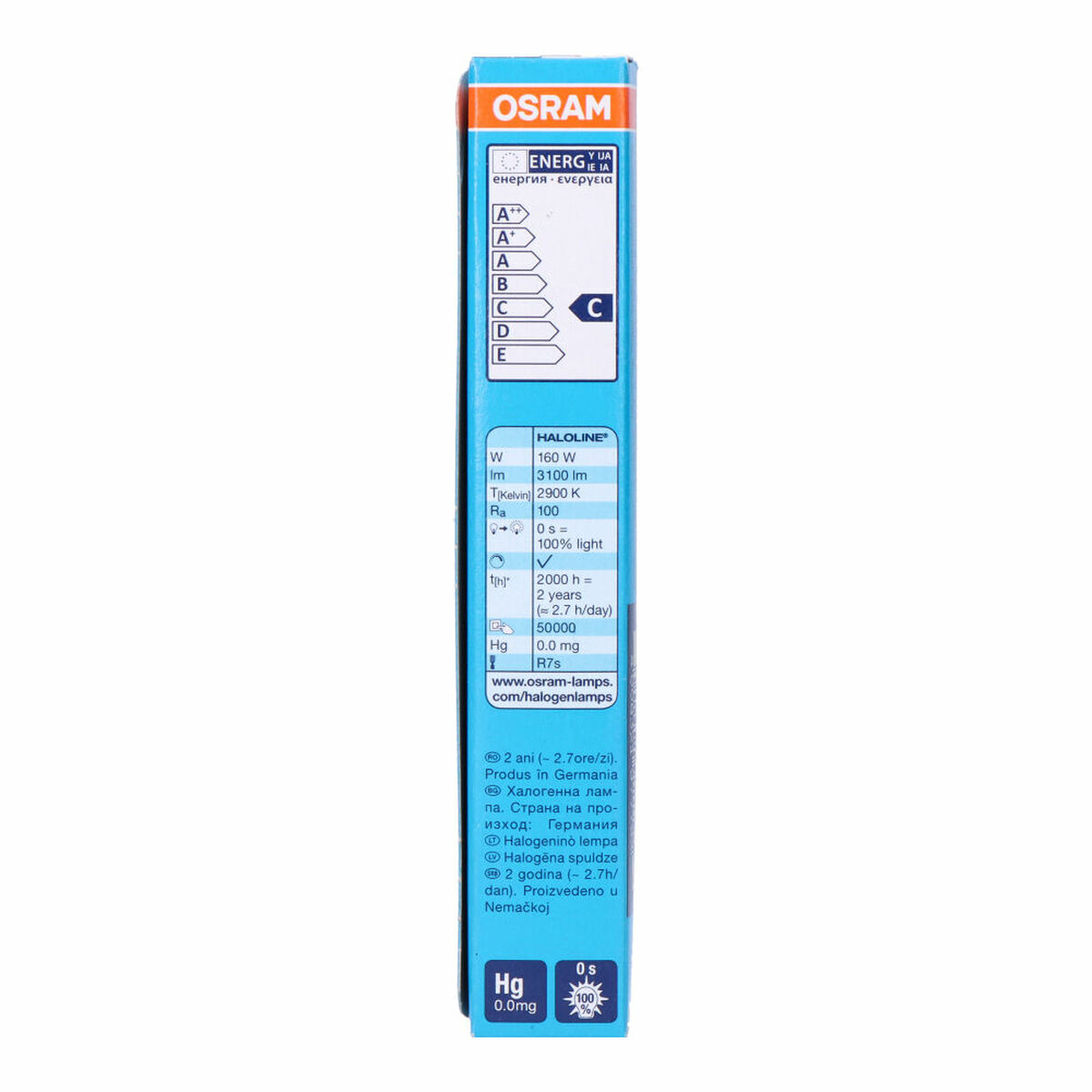 Галогенная лампа Osram Plusline ES Small Линейный 160 W R7s 3100 lm (2900 K)-3