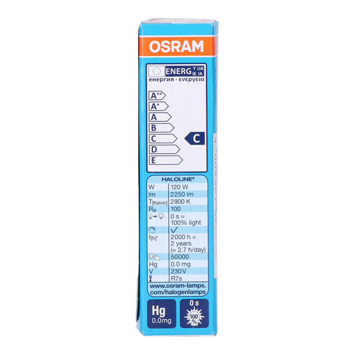 Галогенная лампа Osram Haloline Линейный 120 W R7s 2250 Lm (2900 K)-3