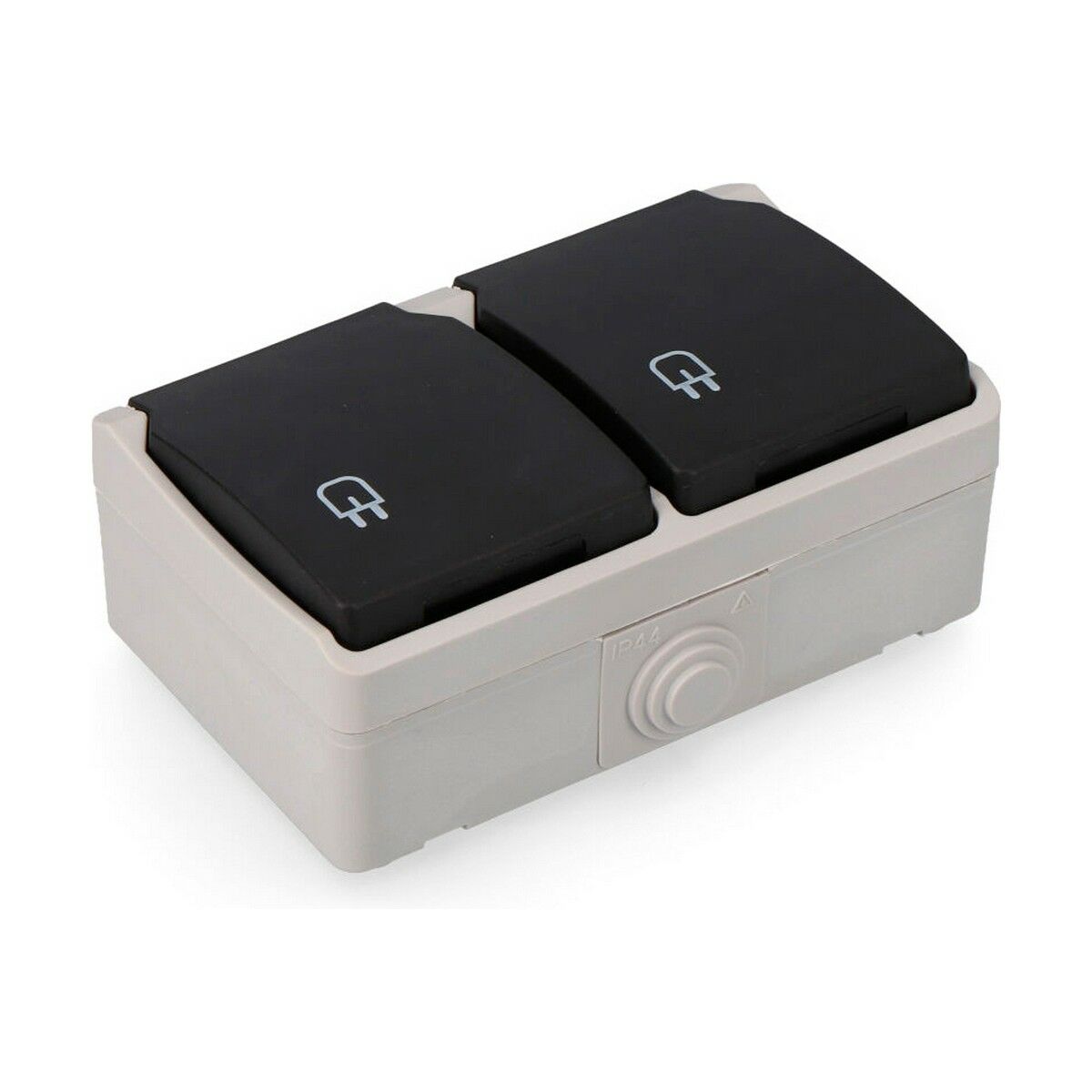 EDM connector With cover Double Waterproof Gray Surface 250 V 16 A IP44-2