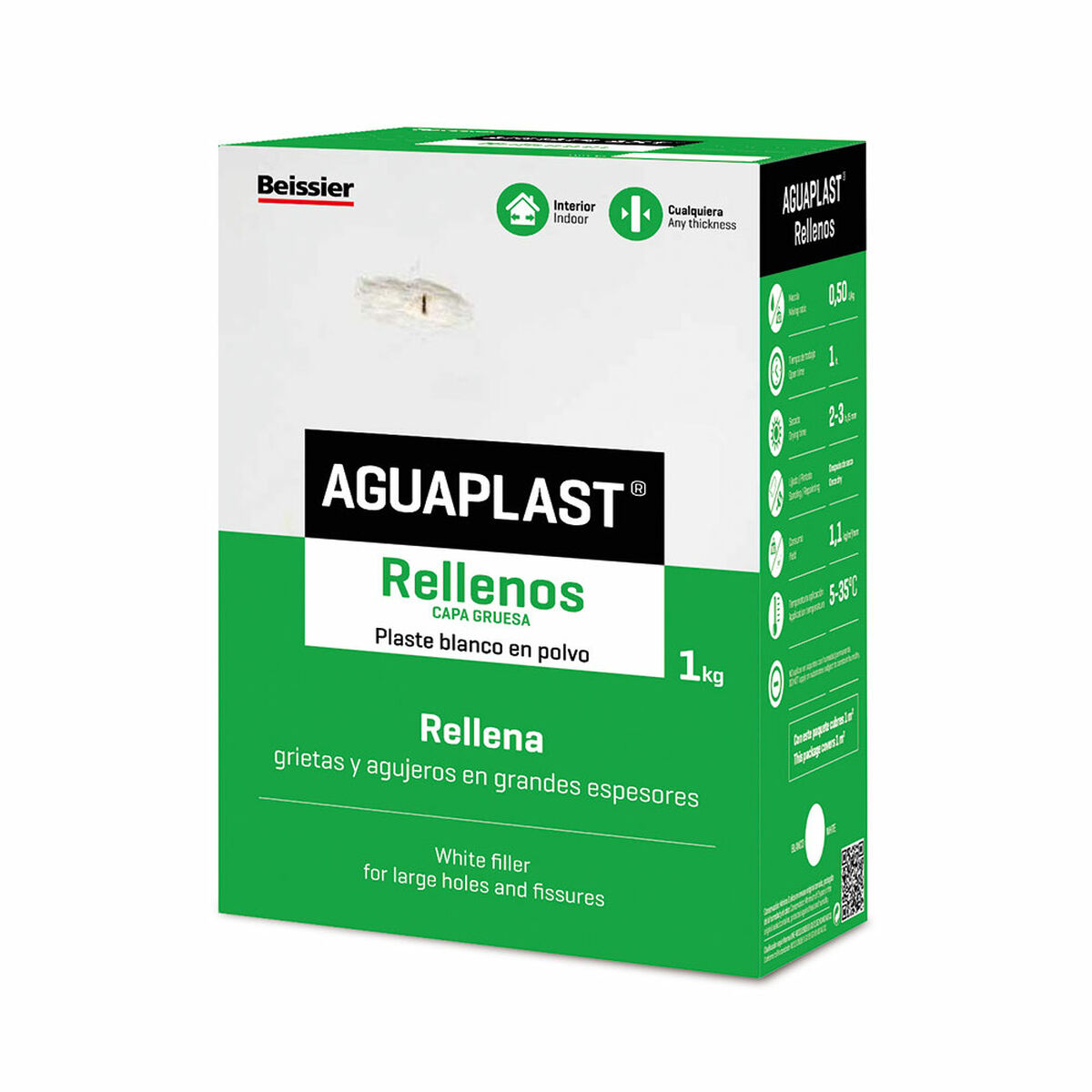 Espaçador em pó Aguaplast Branco 1 kg