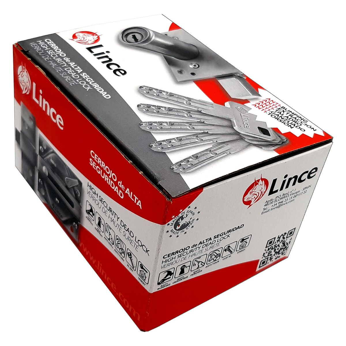 Güvenlik Kilidi Lince 7930r-97930rhl Pirinç Demir-5