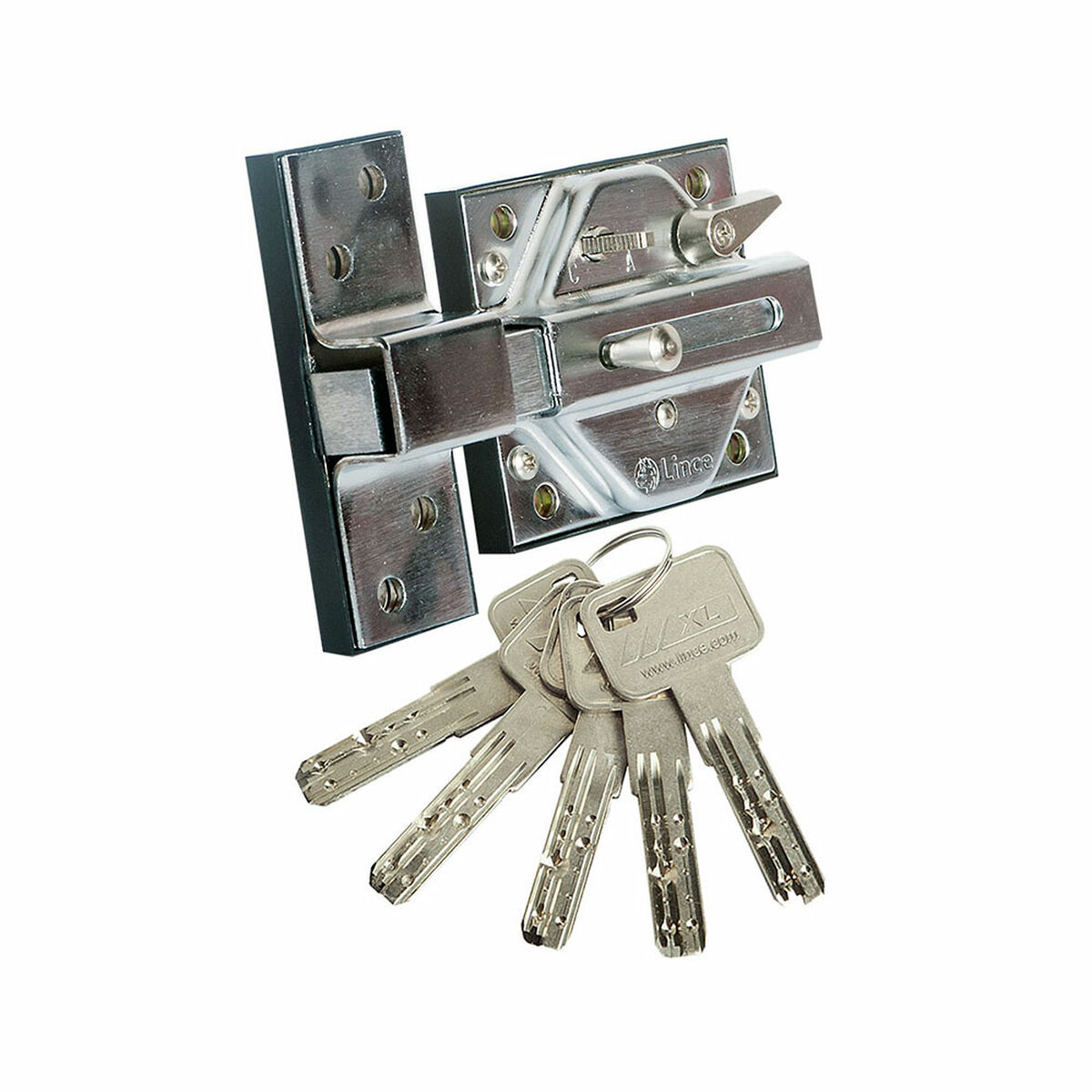 Cerradura de seguridad Lince 7930r-97930rhl cromo Hierro