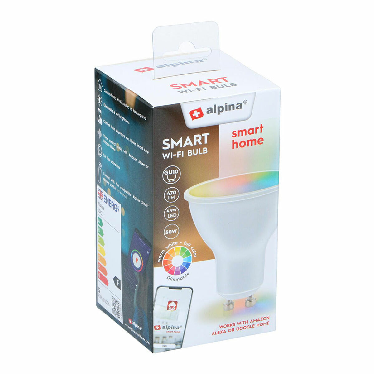 Смарт-Лампочка Alpina RGB Wi-Fi 5 W 4,9 W GU10 2700-6500 K 470 lm-4