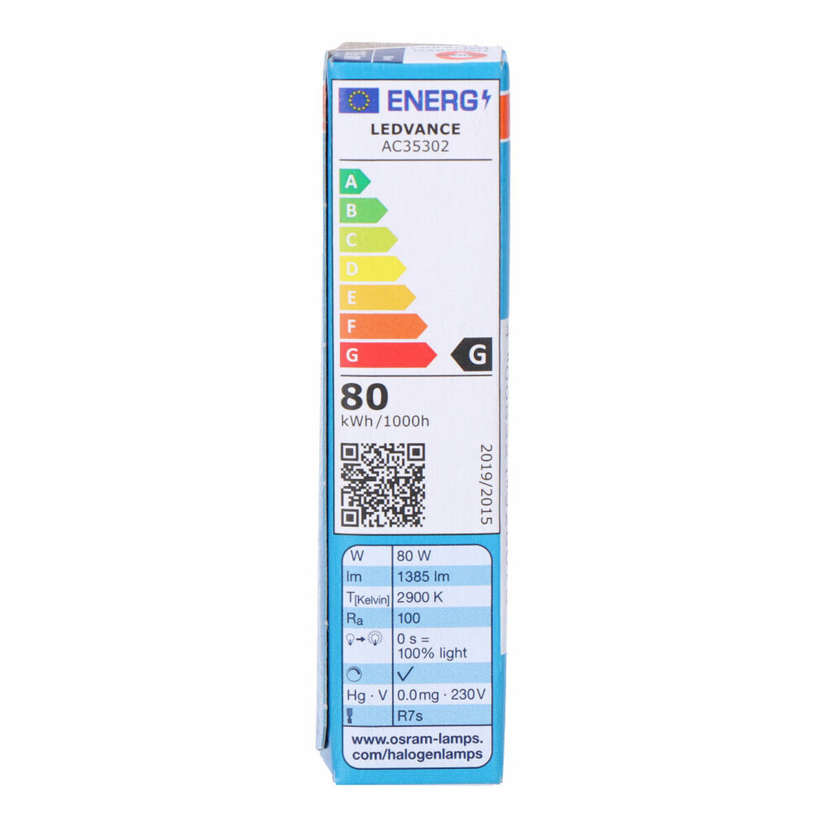 مصباح الهالوجين Osram Plusline ES Compact Linear 80 W R7s 1400 lm (2900 K) (قطعة 1)-3